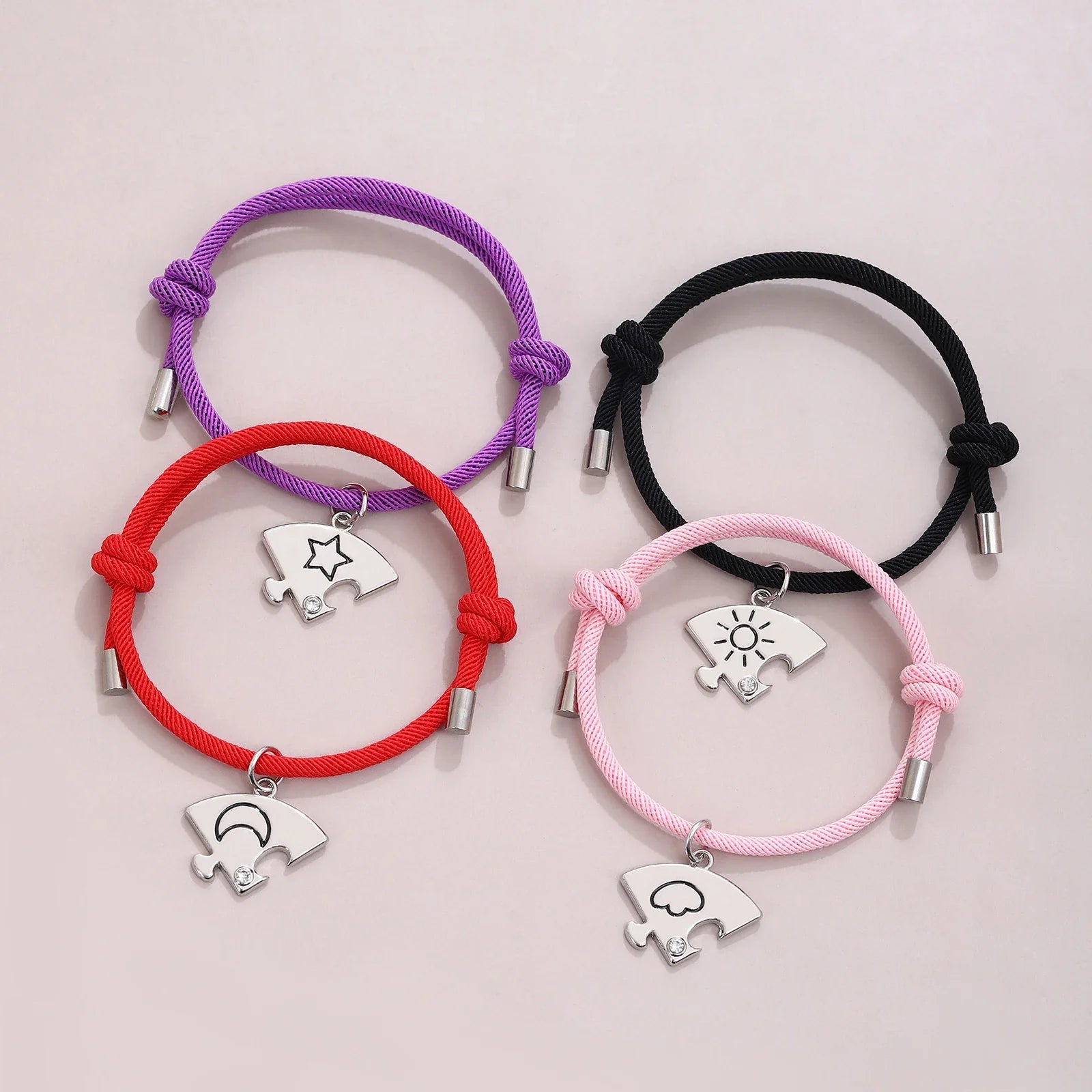 Freundschaftsarmbänder Sonne Mond Stern Wolke 4 für