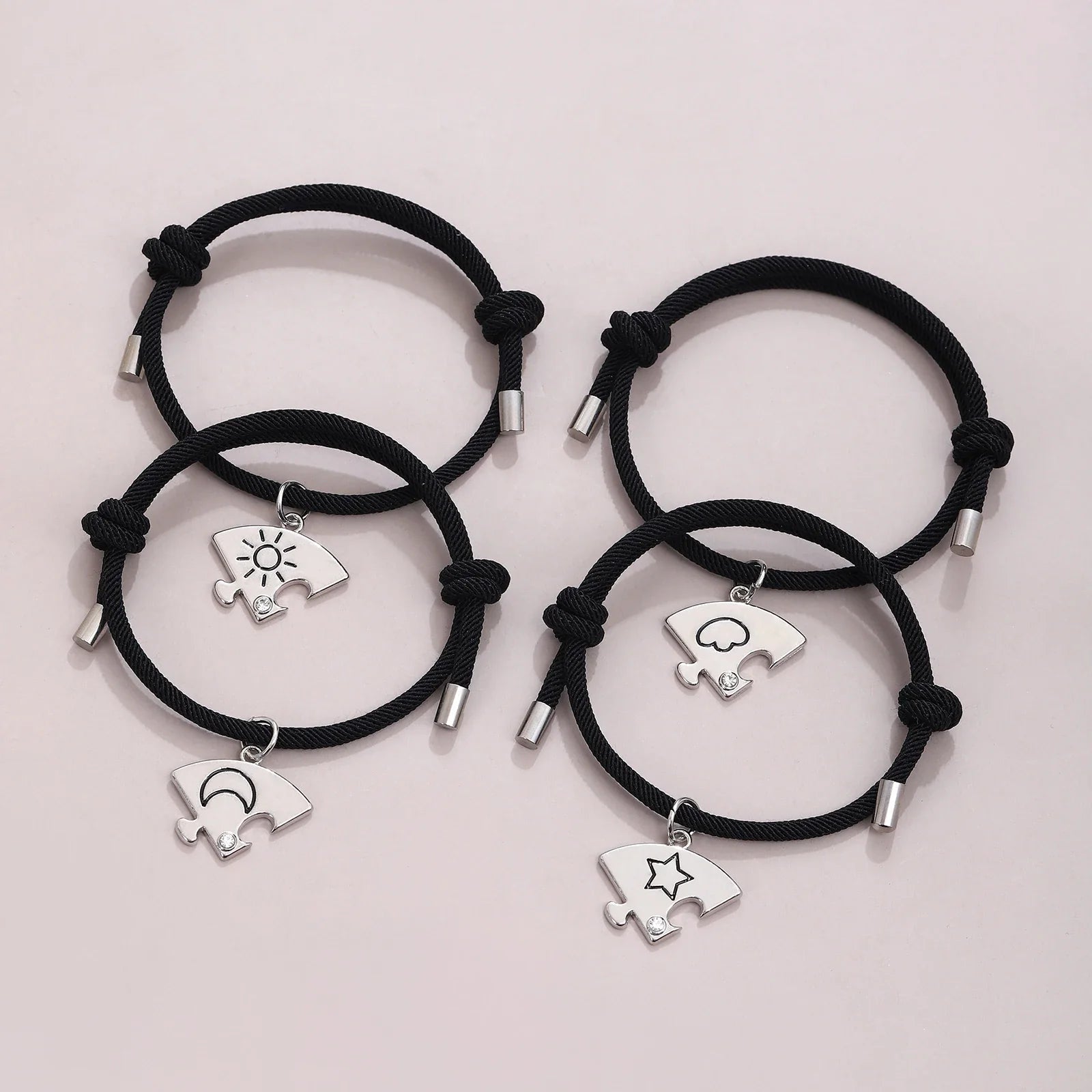 Freundschaftsarmbänder Sonne Mond Stern Wolke 4 für