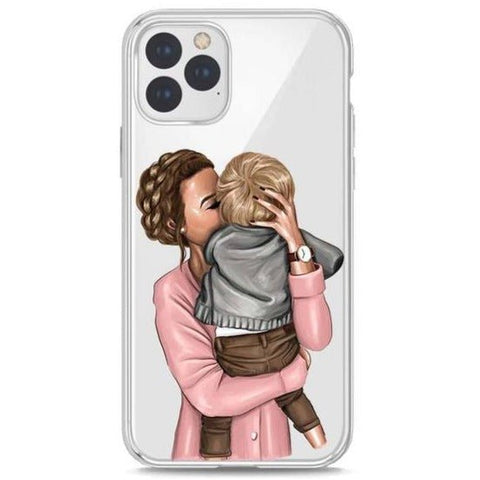 Handyhülle Familie Mutter und Sohn (iPhone)