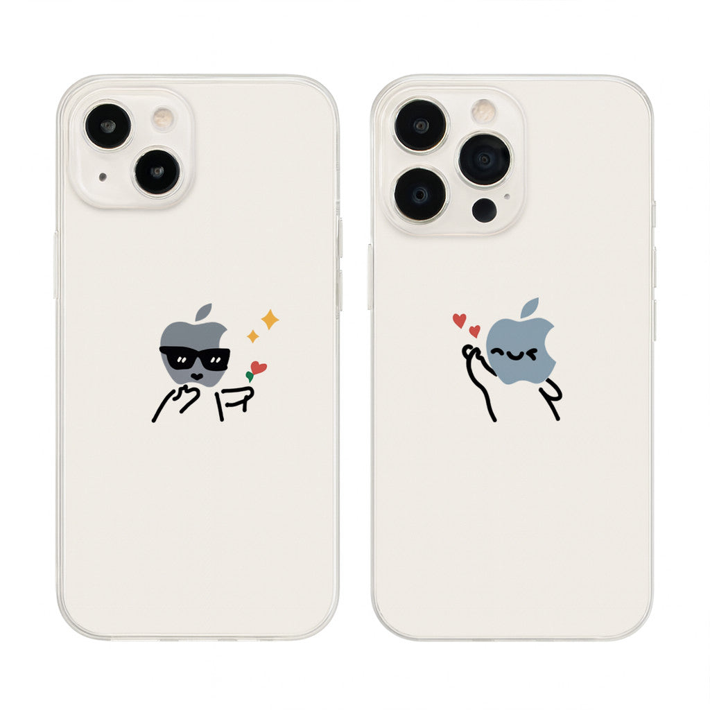 Handyhüllen für Paare iPhone Täuschender Effekt Logo