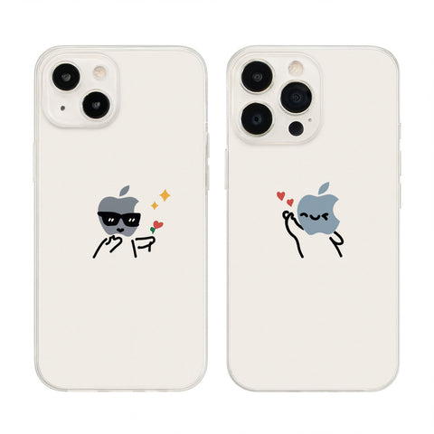 Handyhüllen für Paare iPhone Täuschender Effekt Logo