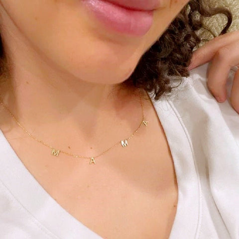 Mutter Tochter Kette Buchstabe