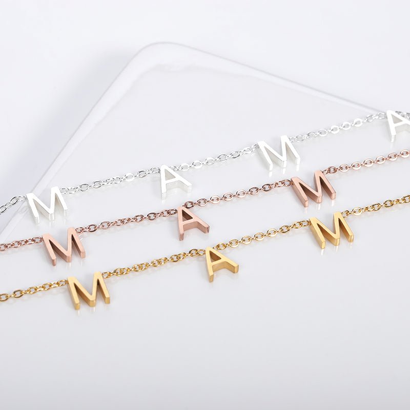 Mutter Tochter Kette Buchstabe