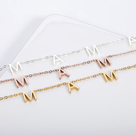 Mutter Tochter Kette Buchstabe