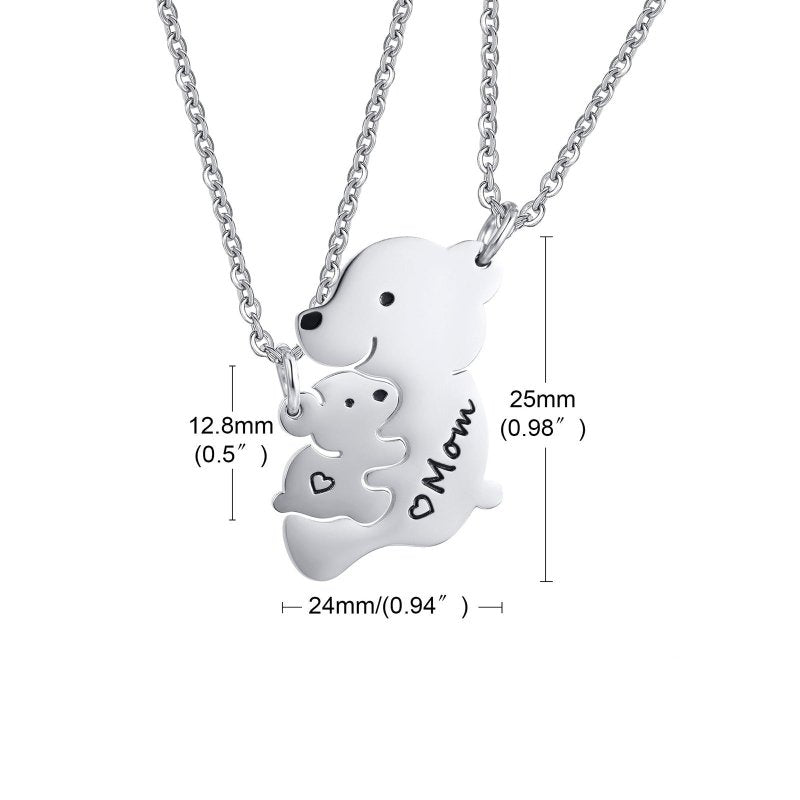 Mutter Tochter Kette Maman Bär