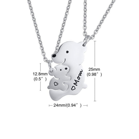 Mutter Tochter Kette Maman Bär