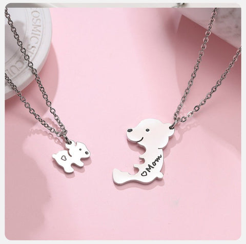 Mutter Tochter Kette Maman Bär