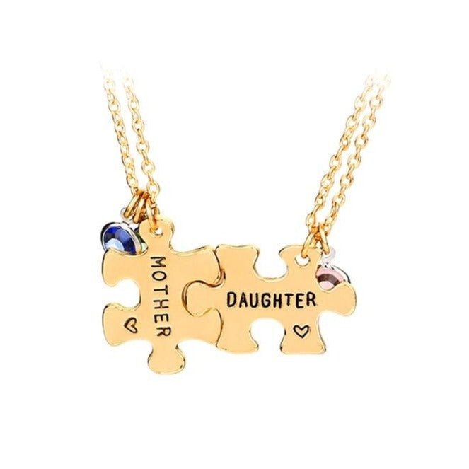 Mutter Tochter Kette Puzzle Familie