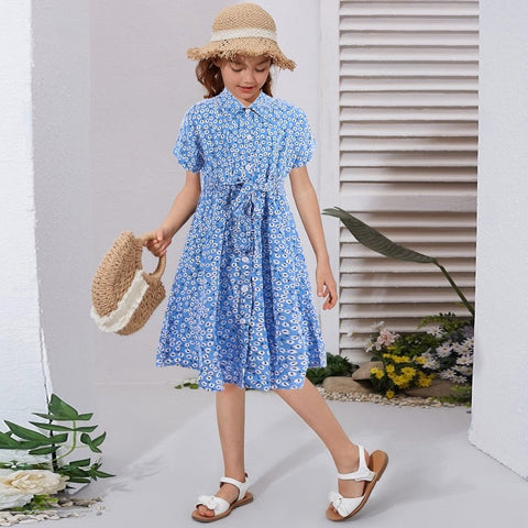 Mutter Tochter Kleid Blümchenmuster Hemd