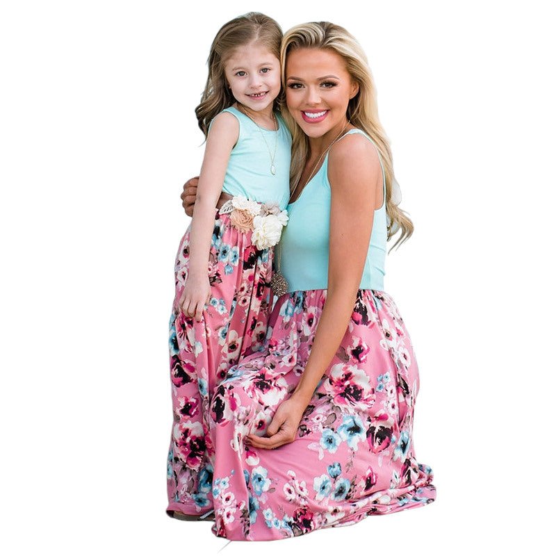 Mutter Tochter Kleid Exotisch lang