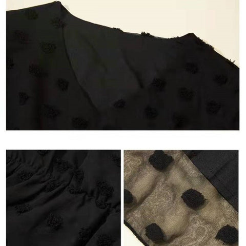 Mutter Tochter Kleid Fließend mit Pompons