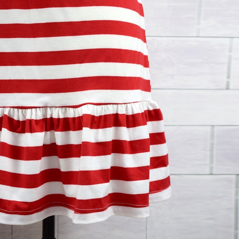 Mutter Tochter Kleid Gestreift