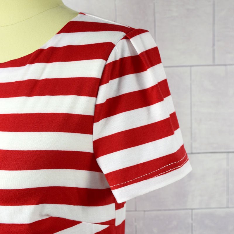 Mutter Tochter Kleid Gestreift