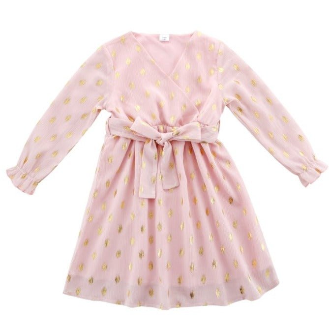Mutter Tochter Kleid Kimono Rosa