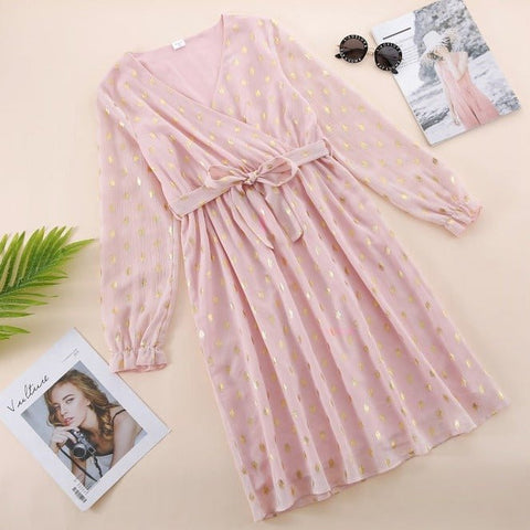 Mutter Tochter Kleid Kimono Rosa