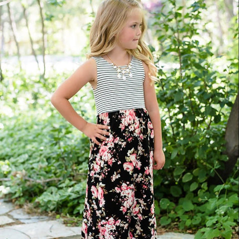 Mutter Tochter Kleid Lang