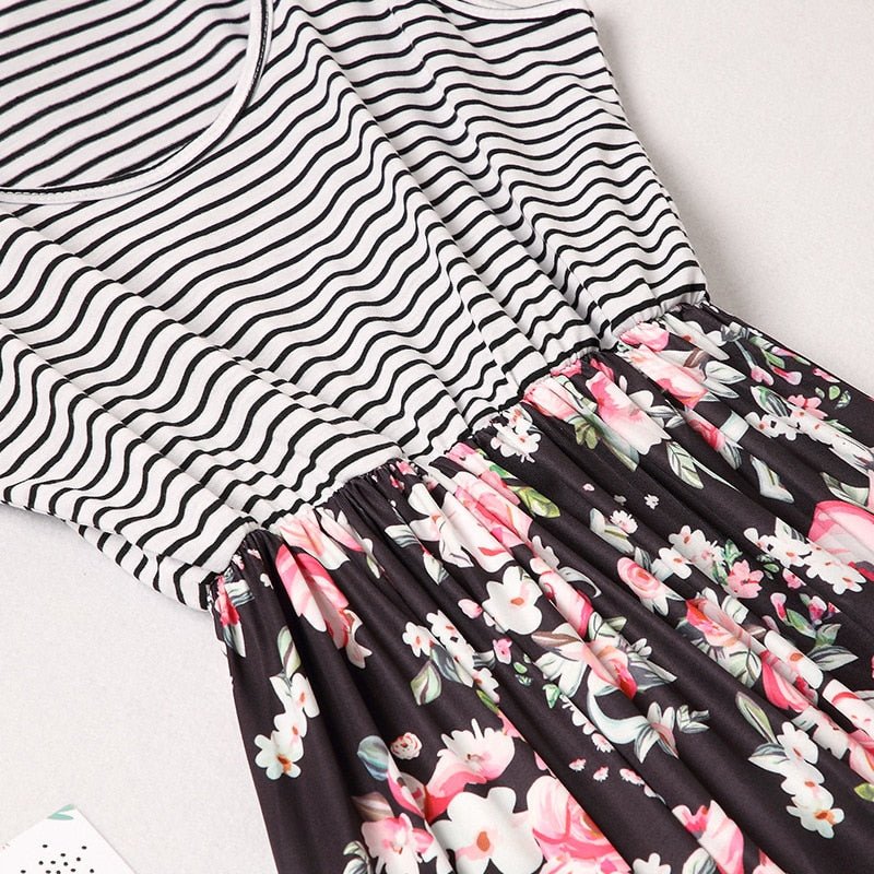 Mutter Tochter Kleid Lang