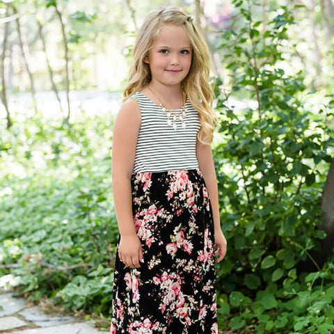 Mutter Tochter Kleid Lang