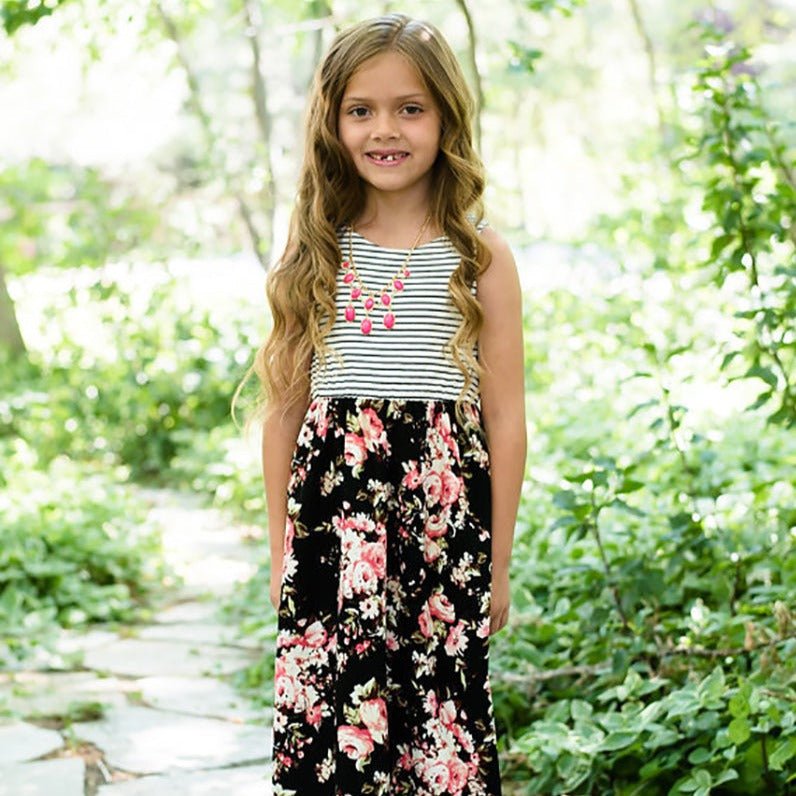 Mutter Tochter Kleid Lang