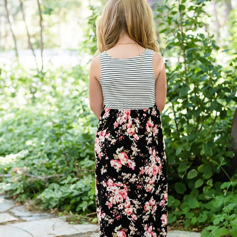 Mutter Tochter Kleid Lang