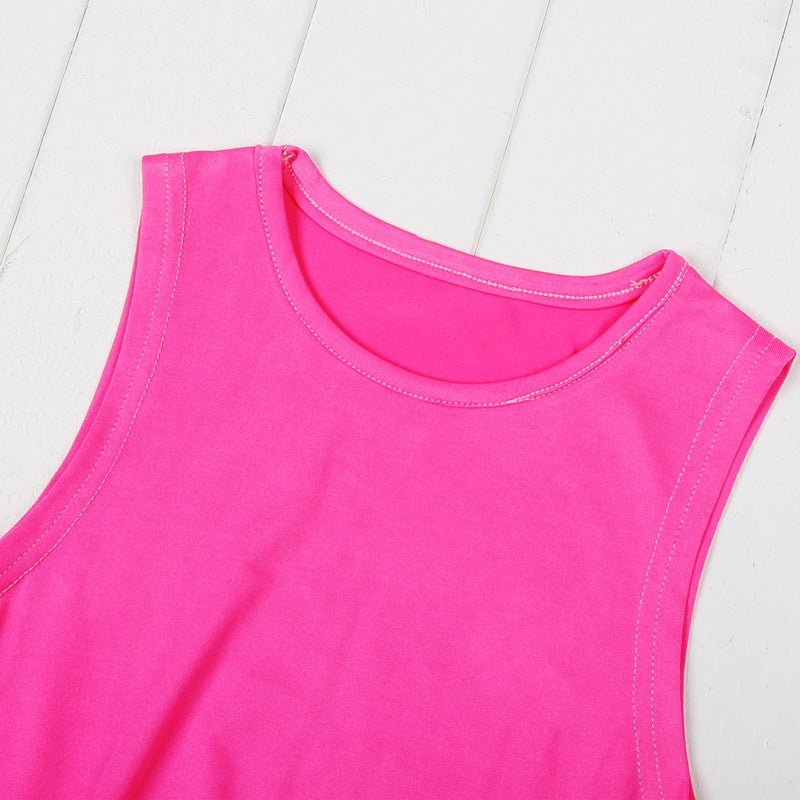 Mutter Tochter Kleid Lang Blau und Rosa