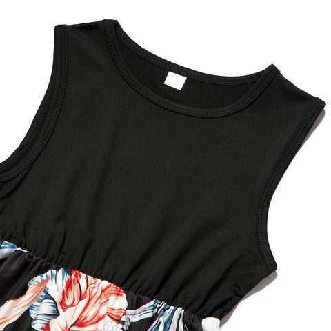 Mutter Tochter Kleid mit Blumenmuster