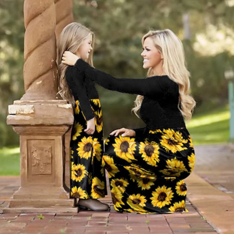 Mutter Tochter Kleid mit Blumenmuster