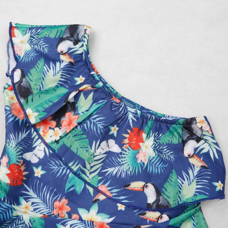 Mutter Tochter Kleid mit Blumenmuster Bardot