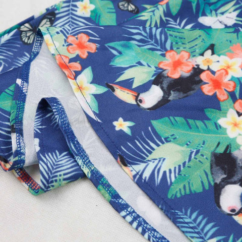 Mutter Tochter Kleid mit Blumenmuster Bardot