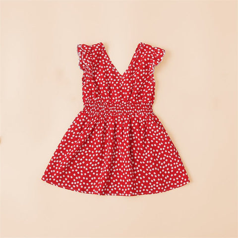 Mutter Tochter Kleid mit Punkten