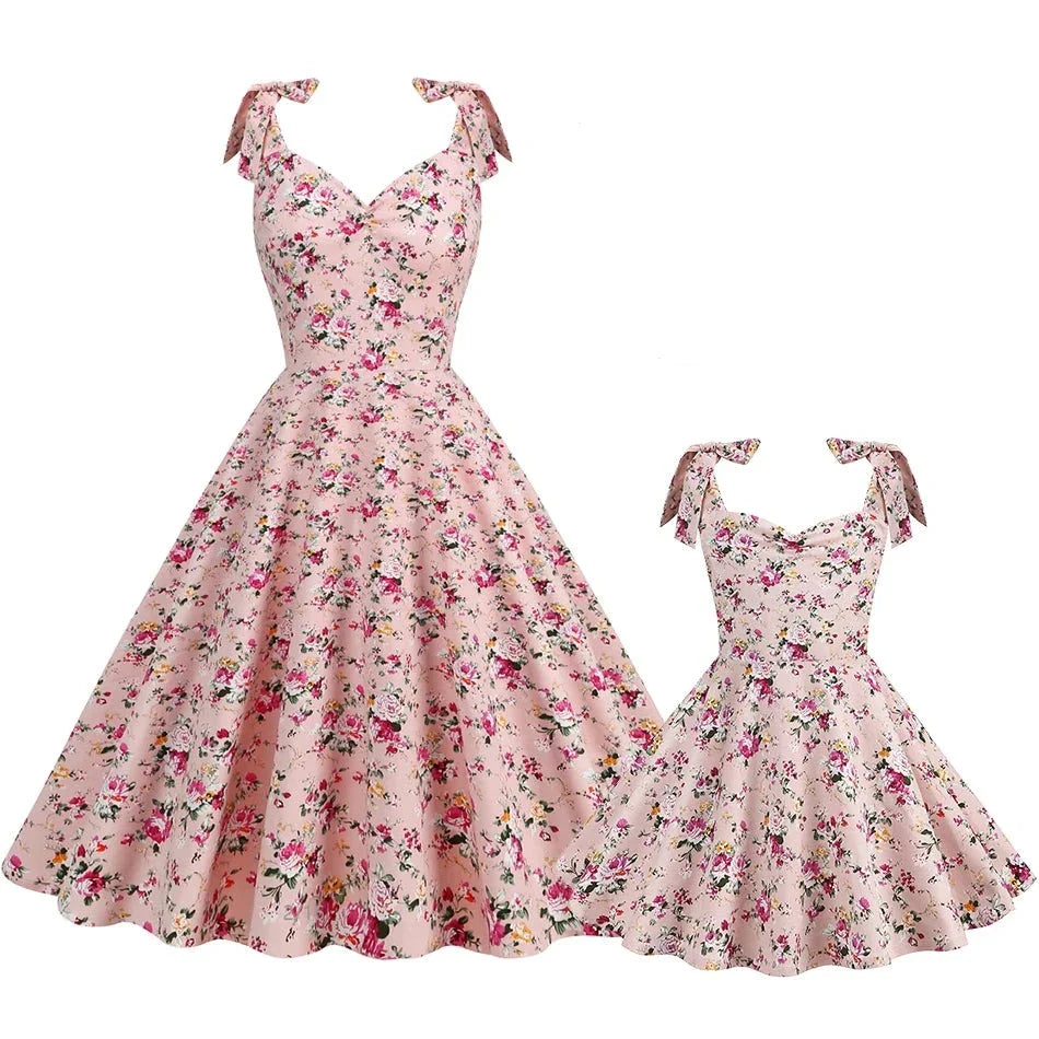 Mutter Tochter Kleid Pin-Up