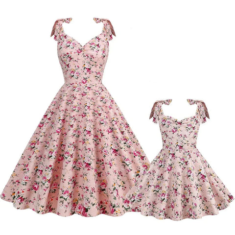 Mutter Tochter Kleid Pin-Up