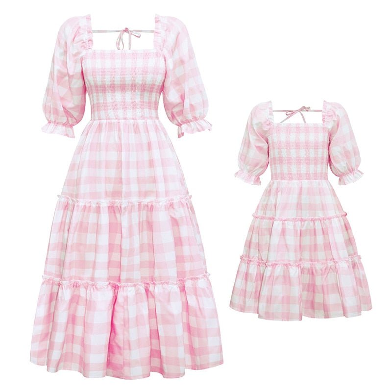 Mutter Tochter Kleid Retro