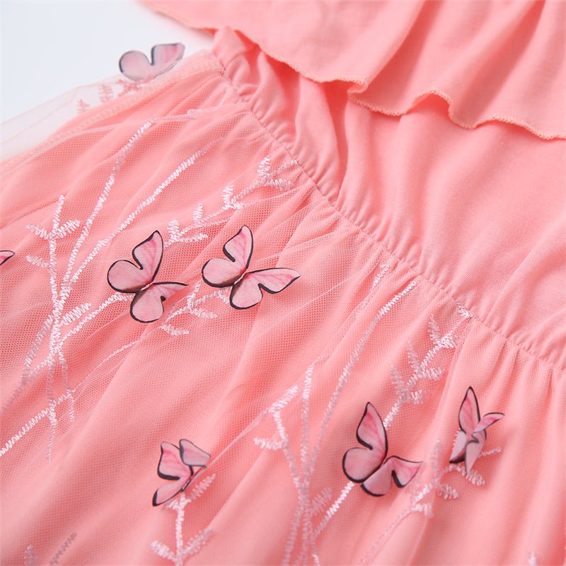 Mutter Tochter Kleid Rosa