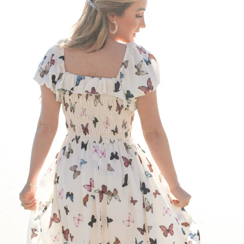 Mutter Tochter Kleid Schmetterling