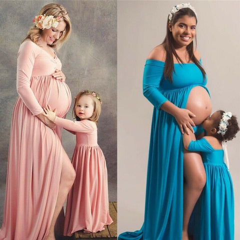 Mutter Tochter Kleid Schwangerschaft