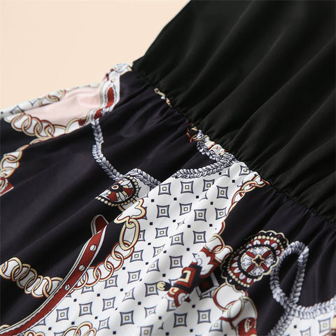 Mutter Tochter Kleid Schwarz