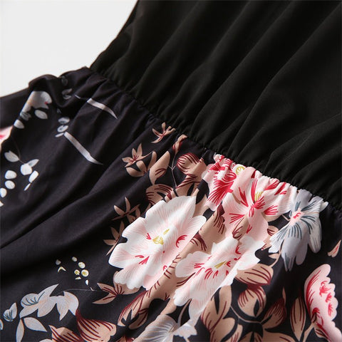 Mutter Tochter Kleid Schwarz