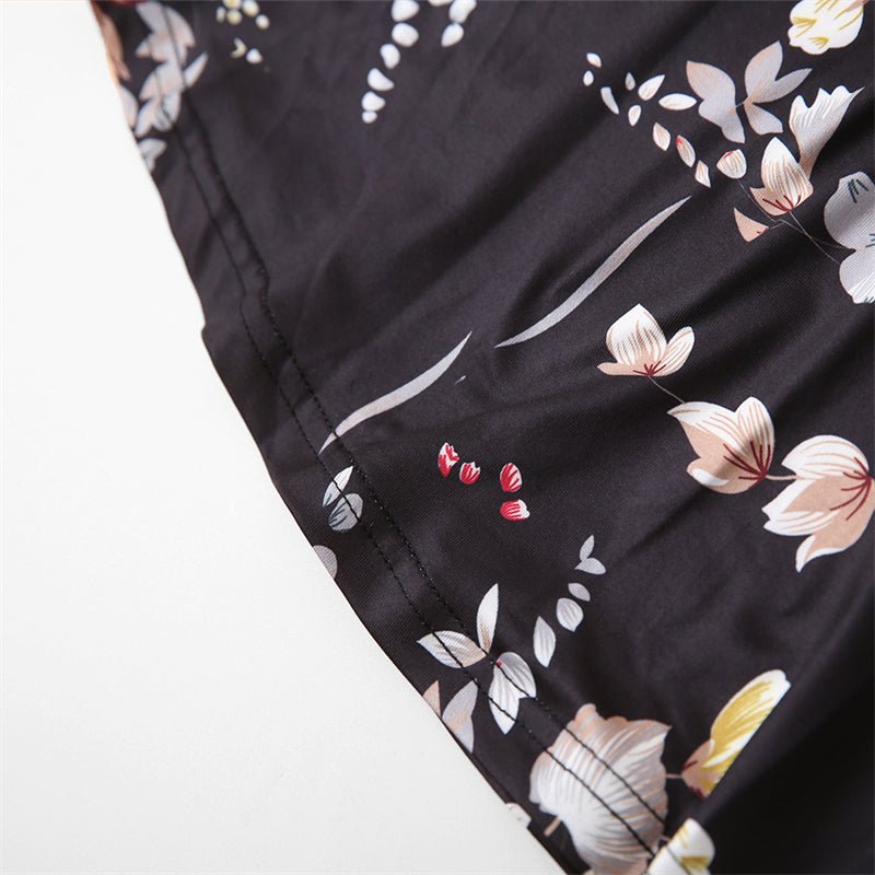 Mutter Tochter Kleid Schwarz