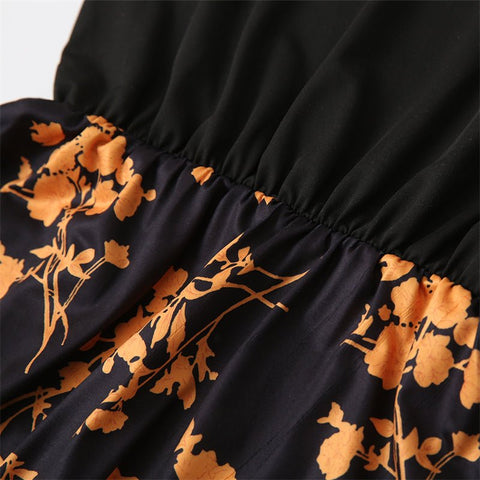 Mutter Tochter Kleid Schwarz