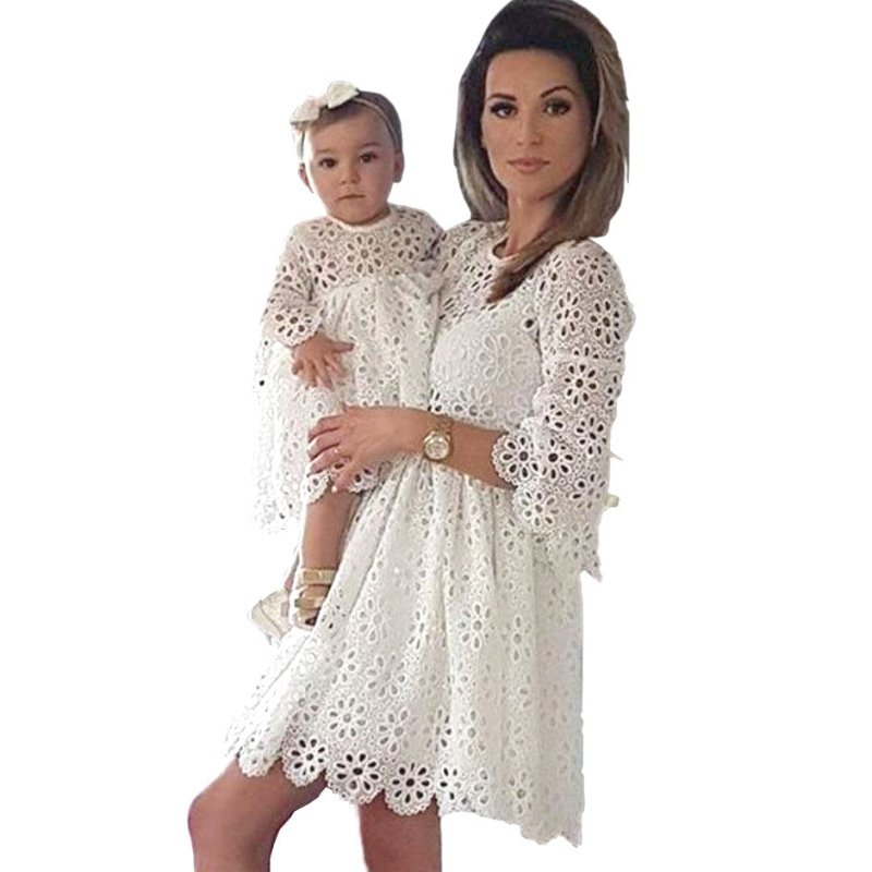 Mutter Tochter Kleid Spitze