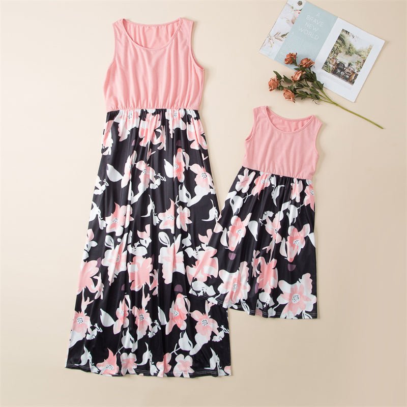 Mutter Tochter Kleid Tropisch