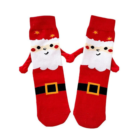 Paar Socken Weihnachtsmann / Weihnachtsbaum