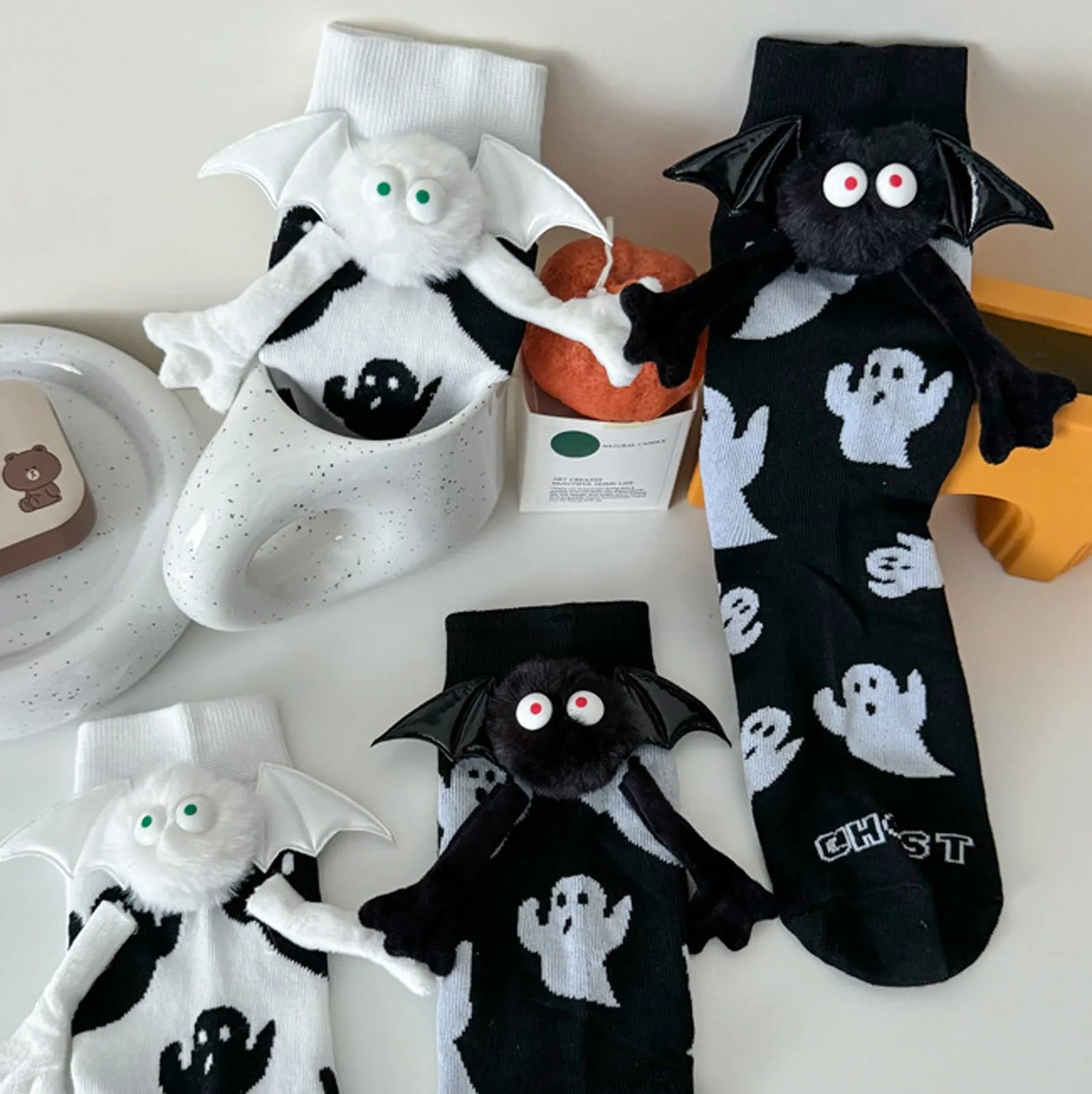 Paar-Socken zu Halloween