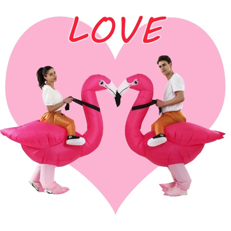 Paarkostüme Aufblasbarer Flamingo