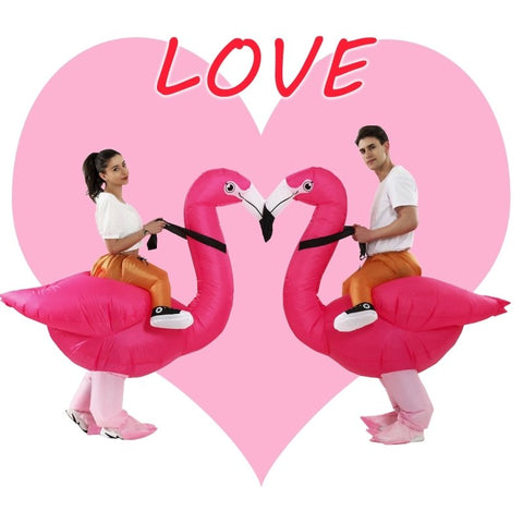 Paarkostüme Aufblasbarer Flamingo