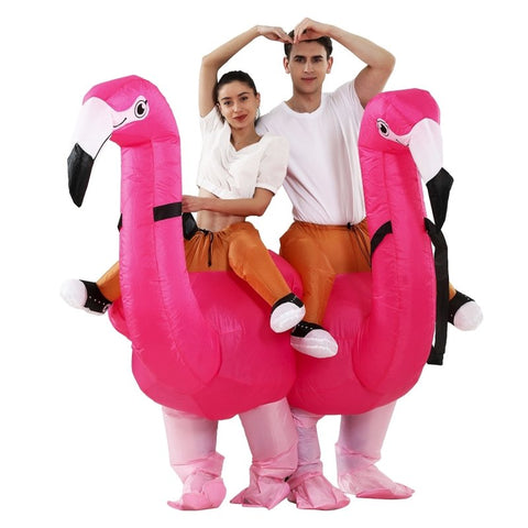 Paarkostüme Aufblasbarer Flamingo
