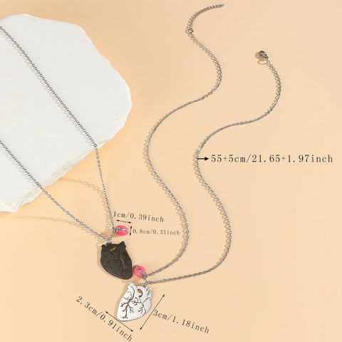 Pärchen Kette mit anatomischem Herz