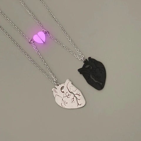 Pärchen Kette mit anatomischem Herz