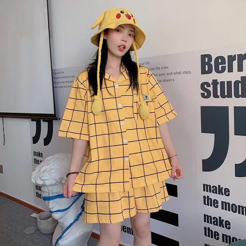 Pärchen Pyjama in Gelb